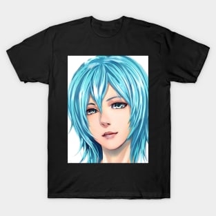 manga girl anime blue hair T-Shirt